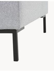 Sofa Luna (3-Sitzer), Bezug: 100 % Polyester, Oeko-Tex, Gestell: Massives Buchenholz, Schi, Füße: Metall, galvanisiert Das , Webstoff Grau, B 230 x T 95 cm