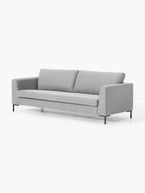 Sofa Luna (3-osobowa), Tapicerka: 100% poliester z certyfik, Stelaż: lite drewno bukowe, sklej, Nogi: metal galwanizowany Mater, Szara tkanina, S 230 x G 95 cm