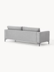 Sofa Luna (3-osobowa), Tapicerka: 100% poliester z certyfik, Stelaż: lite drewno bukowe, sklej, Nogi: metal galwanizowany Mater, Szara tkanina, S 230 x G 95 cm