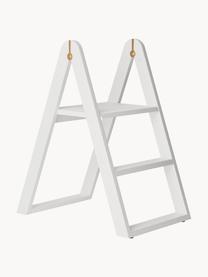 Escalera de madera de fresno Reech, Estructura: madera de fresno pintada, Blanco, An 40 x Al 72 cm