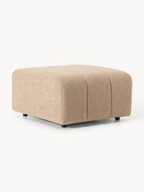 Pouf en bouclette Lena, Bouclette beige, larg. 78 x prof. 75 cm