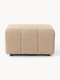 Pouf en bouclette Lena, Bouclette beige, larg. 78 x prof. 75 cm