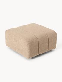 Pouf en bouclette Lena, Bouclette beige, larg. 78 x prof. 75 cm