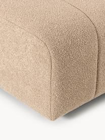 Pouf en bouclette Lena, Bouclette beige, larg. 78 x prof. 75 cm