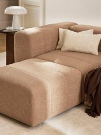 Bouclé-Sofa-Hocker Lena, Bezug: Bouclé (93 % Polyester, 6, Gestell: Buchenholz, Spanplatte, H, Füße: Kunststoff, Bouclé Beige, B 78 x T 75 cm