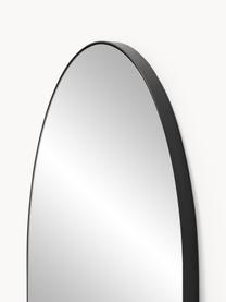 Specchio grande a figura intera Francis, Cornice: metallo rivestito, Retro: pannello di fibra a media, Superficie dello specchio: lastra di vetro, Nero, Larg. 65 x Alt. 170 cm