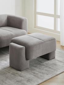 Sofa-Hocker Bobi, Bezug: 88 % Polyester, 12 % Nylo, Gestell: Massives Kiefernholz Dies, Webstoff Dunkelgrau, B 90 x T 55 cm