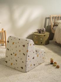 Fauteuil en bouclette pour enfants fait main Cloud, Bouclette blanche, aspect terrazzo, larg. 50 x haut. 60 cm