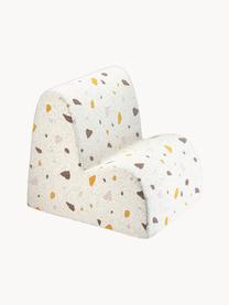 Fauteuil en bouclette pour enfants fait main Cloud, Bouclette blanche, aspect terrazzo, larg. 50 x haut. 60 cm