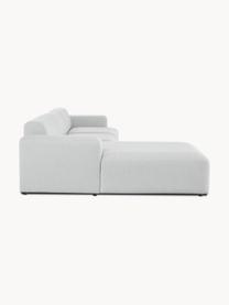 Ecksofa Melva (4-Sitzer), Bezug: 100% Polyester Der hochwe, Gestell: Massives Kiefernholz, Spa, Füße: Kunststoff Dieses Produkt, Webstoff Hellgrau, B 319 x T 196 cm, Eckteil links