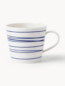 Porcelánová hrnek Pacific Blue, Porcelán, Linie, Ø 10 cm, V 9 cm, 400 ml