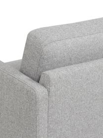 Sofa narożna Fluente, Tapicerka: 80% poliester, 20% ramia , Stelaż: lite drewno sosnowe z cer, Nogi: metal malowany proszkowo, Jasnoszara tkanina, S 221 x G 200 cm, lewostronna