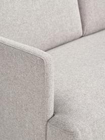 Ecksofa Fluente, Bezug: 80% Polyester, 20% Ramie , Gestell: Massives Kiefernholz, Füße: Metall, pulverbeschichtet, Webstoff Hellgrau, B 221 x T 200 cm, Eckteil links