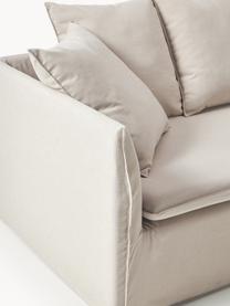 Canapé d'angle ( 3 places) Mila, Tissu gris clair, larg. 230 x haut. 85 cm, méridienne à droite