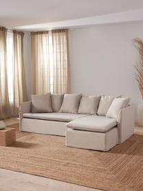 Sofá rinconera Mila (3 plazas), Tapizado: 100% poliéster Alta resis, Estructura: madera de pino, tablero d, Tejido gris claro, An 230 x Al 85 cm, chaise longue derecha