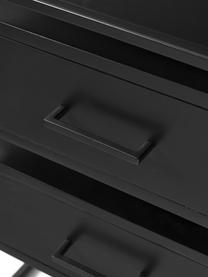 Table de chevet Lyle, Noir, larg. 45 x haut. 58 cm