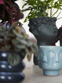 Menší obal na kvetináč z keramiky Milly, Keramika, Tmavomodrá, Ø 13 x V 16 cm