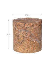 Marmeren opbergpot Osvald in bruin, Marmer 

Marmer is een natuurlijk gesteente en is daarom uniek in zijn korrel. Elk product is uniek, Bruine marmer, Ø 10 x H 10 cm