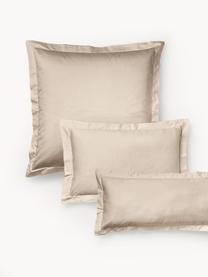 Taie d'oreiller en satin de coton Premium, Beige, larg. 50 x long. 70 cm