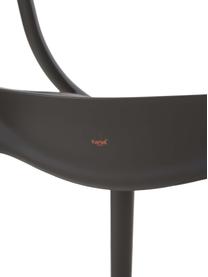 Designové židle s područkami Masters, 2 ks, Polypropylen, certifikace Greenguard, Černá, Š 57 cm, H 47 cm