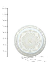 Porseleinen dinerborden Sonia met verhoogd patroon aan de binnenzijde, 2 stuks, Porselein, Wit, Ø 27 cm