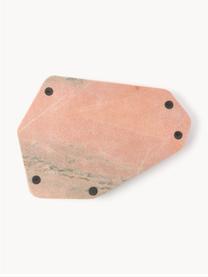 Marmor-Servierplatte Han, B 38 cm, Tablett: Marmor, Griffe: Metall, Terrakotta, marmoriert, B 38 x T 27 cm