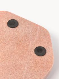 Marmor-Servierplatte Han, B 38 cm, Tablett: Marmor, Griffe: Metall, Terrakotta, marmoriert, B 27 x L 38 cm