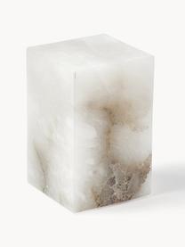 Knižné zarážky Nell, 2 ks, Alabastrový kameň, Béžová, mramorovaná, Š 10 x V 16 cm