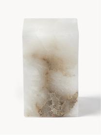 Knižné zarážky Nell, 2 ks, Alabastrový kameň, Béžová, mramorovaná, Š 10 x V 16 cm