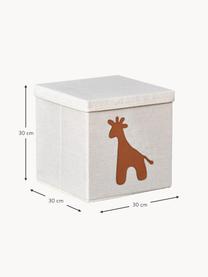 Boîte de rangement Premium, Beige clair, giraffe, larg. 30 x prof. 30 cm