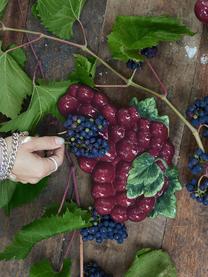 Ručně vyrobený servírovací talíř Grape, Dolomit, Tmavě fialová, Š 28 cm, H 21 cm