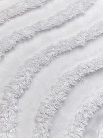 Taie d'oreiller en percale de coton tuftée Felia, 2 pièces, Blanc, larg. 40 x long. 80 cm