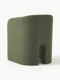 Chaise rembourrée Mairo, Tissu vert foncé, larg. 62 x haut. 77 cm