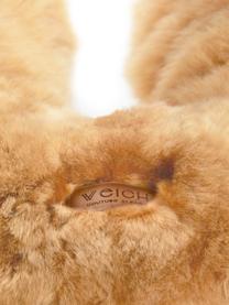 Ručne vyrobený termofor z kožušiny z Alpaky, Béžová, Š 10 x D 35 cm