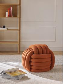 Knoten-Pouf Twist, Bezug: 100 % Baumwolle, Terrakotta, B 54 x H 45 cm