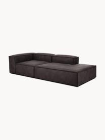 Modulaire chaise longue Lennon van gerecycled leer, Bekleding: gerecycled leer (70% leer, Frame: massief hout, multiplex, Poten: kunststof Dit product is , Leer taupe, B 269 x D 119 cm, armleuning links