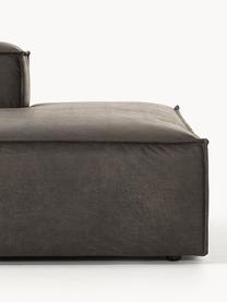 Modulaire chaise longue Lennon van gerecycled leer, Bekleding: gerecycled leer (70% leer, Frame: massief hout, multiplex, Poten: kunststof Dit product is , Leer taupe, B 269 x D 119 cm, armleuning links