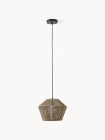 Hanglamp Mira van gevlochten henneptouw, Lampenkap: henneptouw, metaal, Bruin, Ø 30 x H 22 cm