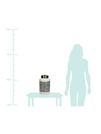 Aufbewahrungsdose Lines, Porzellan, Schwarz, Weiss, Goldfarben, Ø 20 x H 40 cm