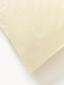 Taie d'oreiller en percale de coton Elsie, Jaune pâle, larg. 50 x long. 70 cm