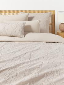 Housse de couette en percale de coton Leonora, Beige clair, larg. 200 x long. 200 cm