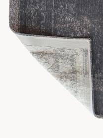 Tapis en chenille Medaillon, Fil de chenille (100 % coton), Gris foncé, larg. 80 x long. 150 cm (taille XS)