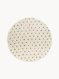 Okrúhly huňatý koberec s vysokým vlasom Ayana, 100 % polyester, Svetlobéžová, čierna, Ø 120 cm (veľkosť S)