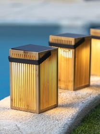 Solar LED-Außenleuchte Okinawa, dimmbar, Lampenschirm: Bambusholz, Griff: Metall, beschichtet, Bambusholz, B 15 x H 24 cm