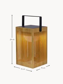 Solárna exteriérová LED lampa Okinawa, Bambusové drevo, Š 15 x V 24 cm