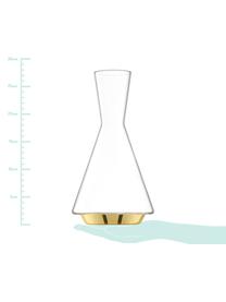 Caraffa in vetro soffiato Space, Vetro, Trasparente, dorato, 1.6 L