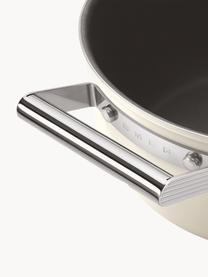 Pentola antiaderente con coperchio 50's Style, Coperchio: vetro e bordo in acciaio , Bianco latte, Ø 24 x Alt. 18 cm, 4,6 l