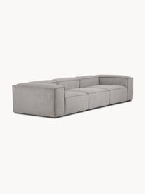 Sofá modular de pana Lennon (4 plazas), Tapizado: pana (92% poliéster, 8% p, Estructura: madera de pino y abeto ma, Patas: plástico. Este producto e, Pana gris, An 327 x F 119 cm