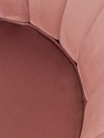 Poltroncina da cocktail in tessuto bouclé Oyster, Rivestimento: velluto (poliestere) 20.0, Struttura: multistrato di eucalipto, Gambe: metallo zincato, Velluto rosa cipria, Larg. 81 x Alt. 75 cm