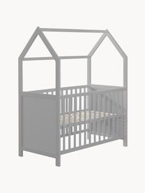 Höhenverstellbares Kinder-Hausbett Style, verschiedene Größen, Rahmen: Schichtholz, Mitteldichte, Grau, B 60 x L 120 cm